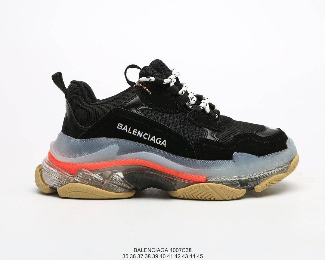 Balenciaga Triple S Clear Sole Double Black