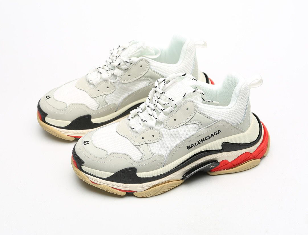 Balenciaga Triple S White Black Red