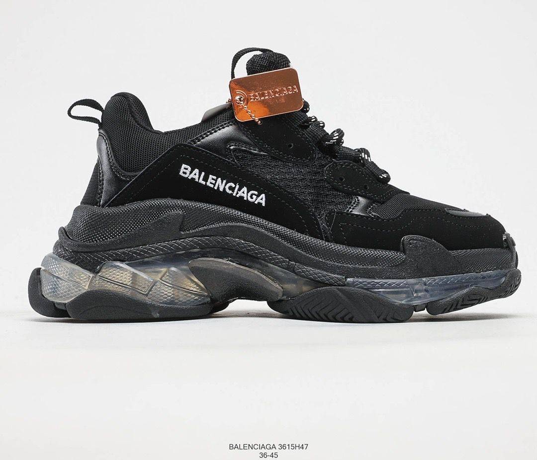 Balenciaga Triple S Clear Sole Double Black