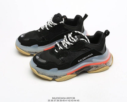 Balenciaga Triple S Clear Sole Double Black