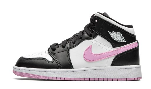 Jordan 1 Mid White Black Light Arctic Pink