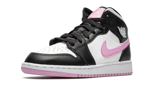 Jordan 1 Mid White Black Light Arctic Pink