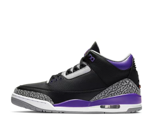 Air Jordan 3 Retro Black Court Purple