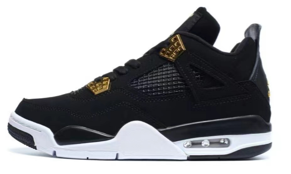 Air Jordan 4 Black gold buckle