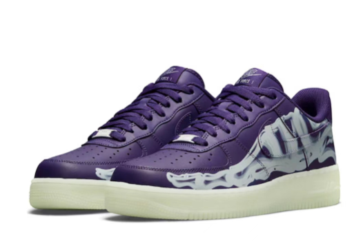 Nike Air Force 1 Low ’07 QS Purple Skeleton Halloween