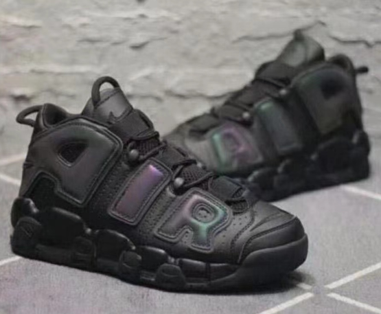 Nike Air More Uptempo Black laser reflective