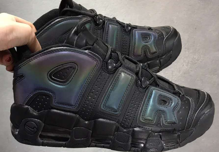 Nike Air More Uptempo Black laser reflective