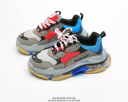 Balenciaga Triple S Blue-grey red